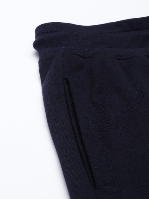 Navy Blue Solid Track Pant